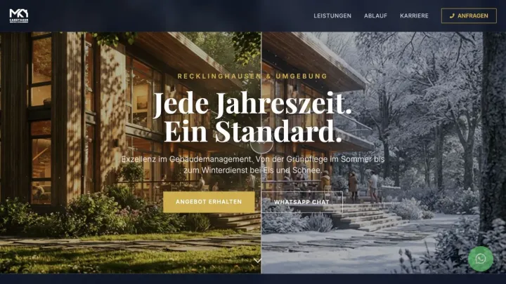 Website-Projekt für MK Caretaker