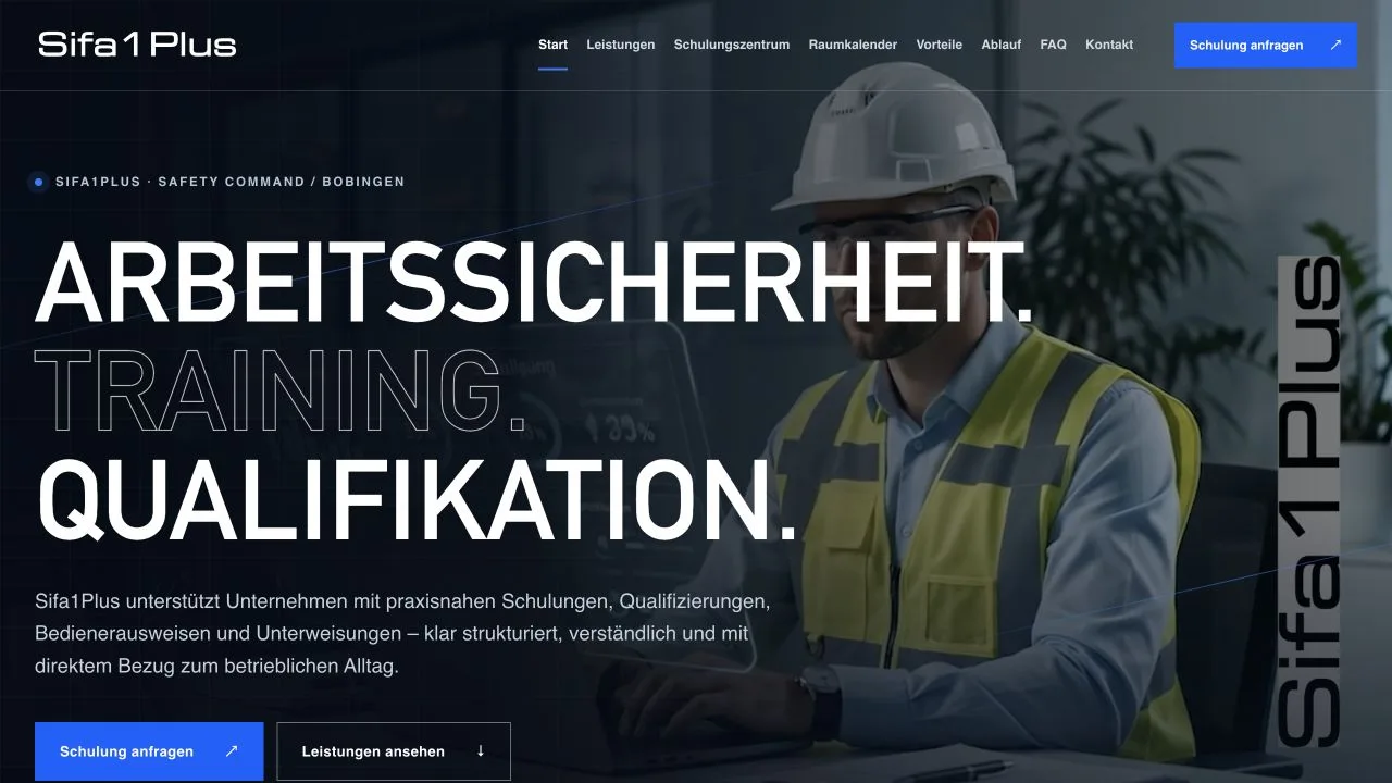 Aktueller Live-Screenshot der Website Sifa1Plus